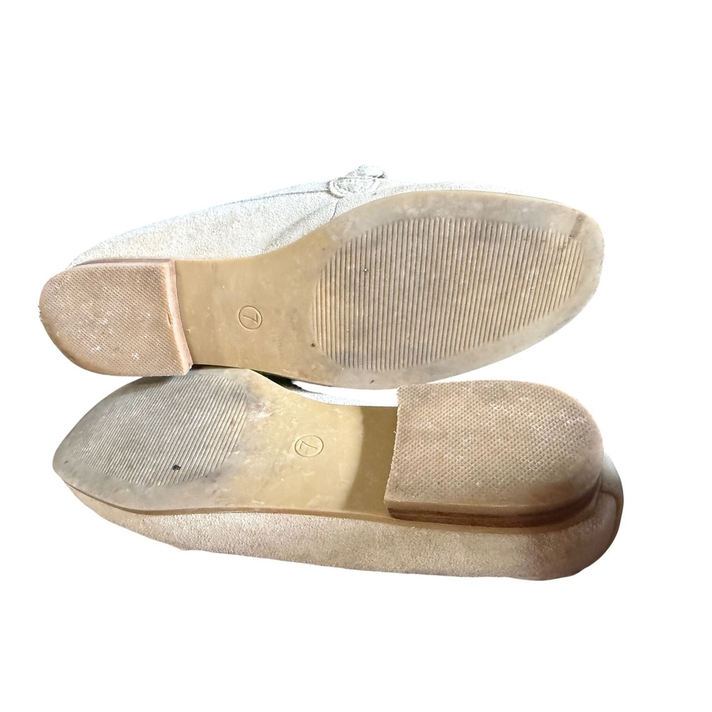 Joie Women Beige Suede Braided Square Toe Loafers Flats 12XSM235006 Size 7M - Picture 4 of 6